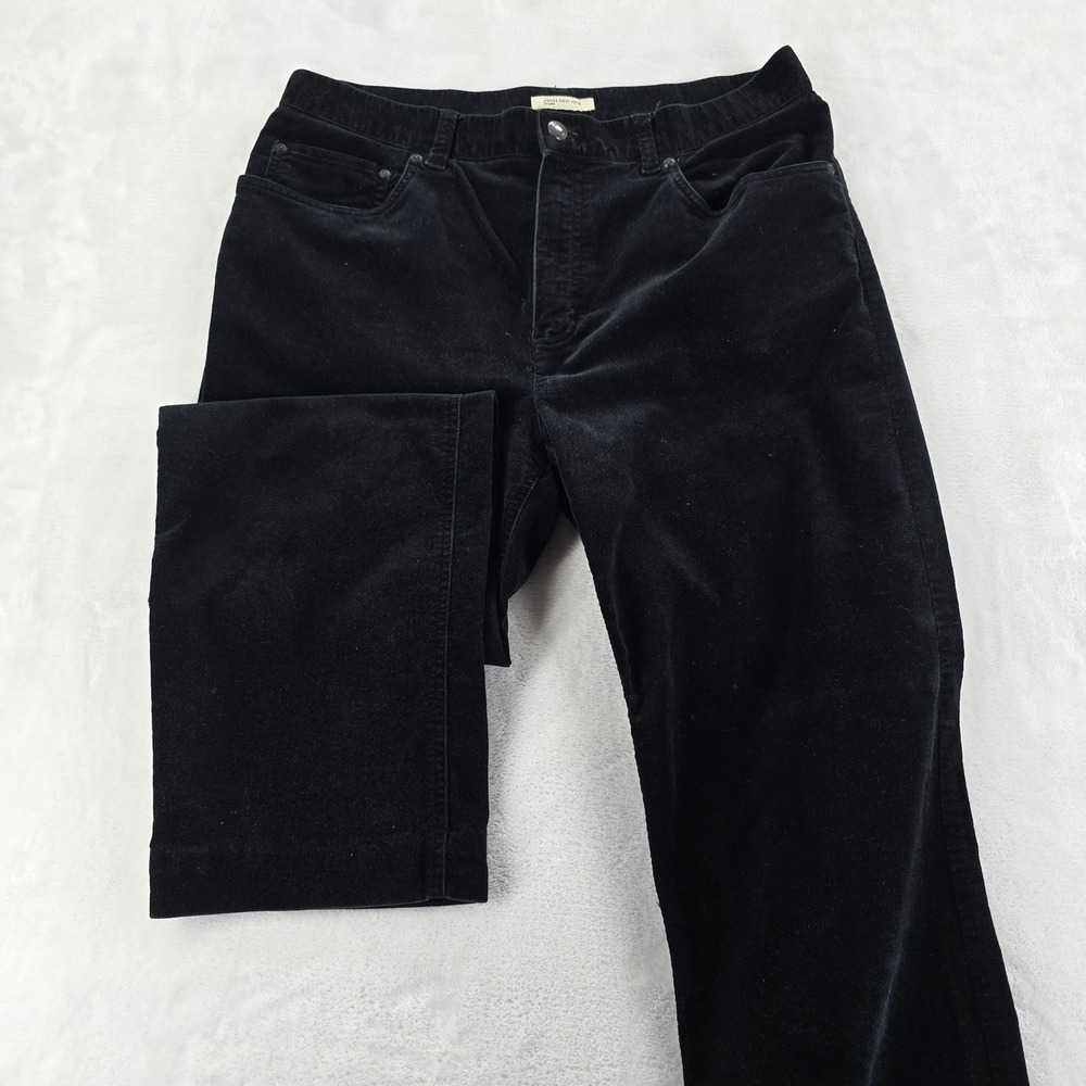 Jones New York Sport Today Jean Womens 12 Pants Black Corduroy Straight Leg